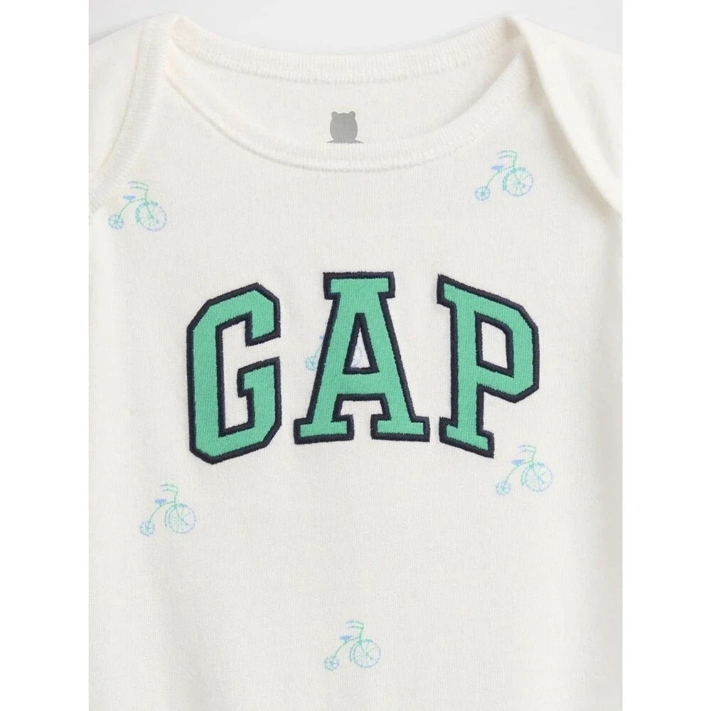 GAP Baby-Boys Short Sleeve Logo Bodysuit - ✨NWT - 0-3M